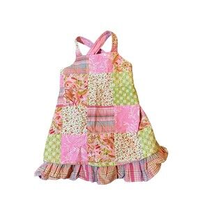 Baby Gap Vintage Patchwork Sundress For Your Baby Girl 3-6 Months Ruffle Cotton
